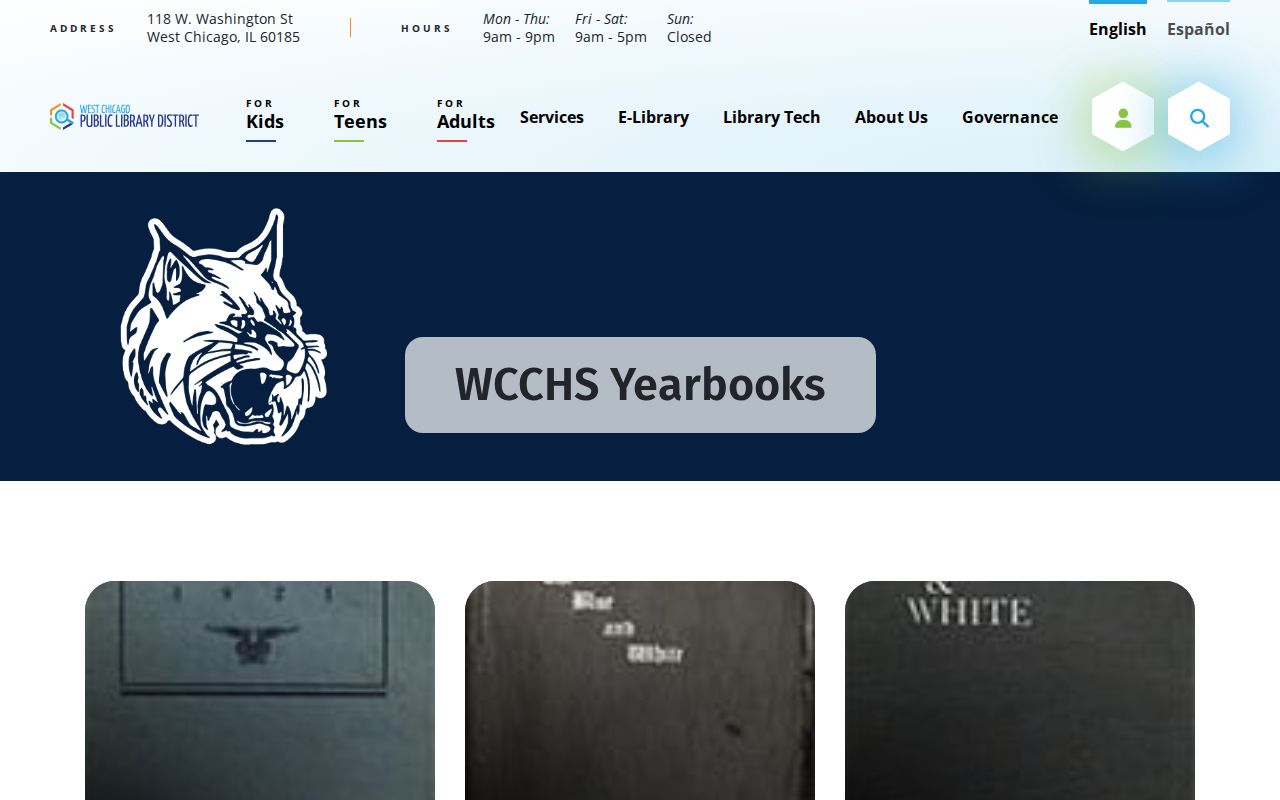 West Chicago city directory companion collection of high school yearbooks